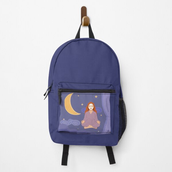 Item preview, Girl Under the Lavender Moon — Night Self-Care Illustration designed and sold by CheriTanya.