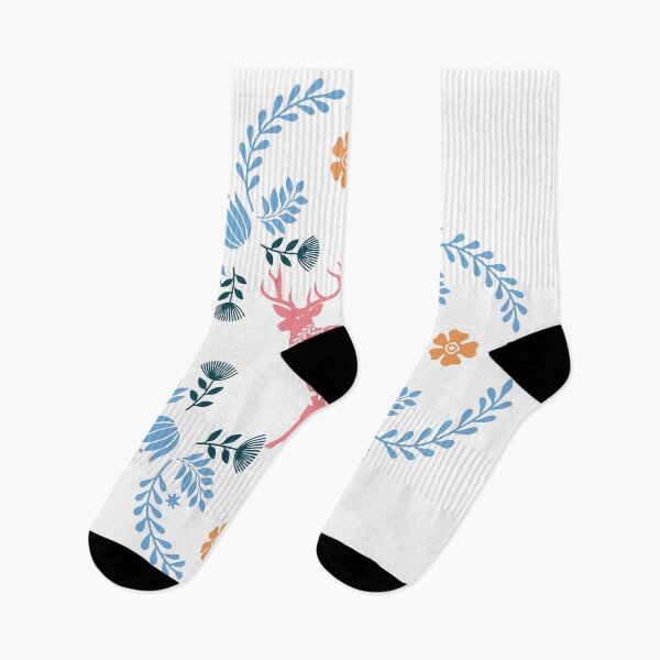 Item preview, A scandi inspired design of a deer with Scandinavian style foliage designed and sold by Hillary Holt.