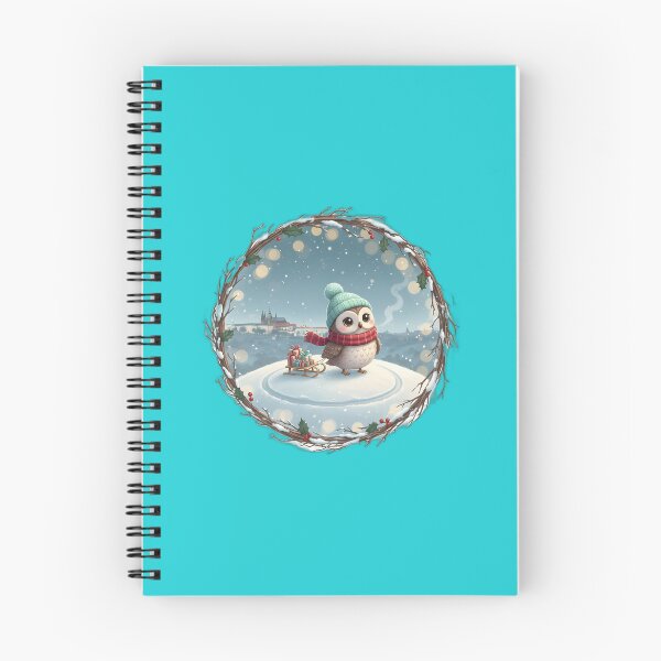 Item preview, Kawaii Owl Sledding • Letná Park Prague Castle Winter designed and sold by FixwellStudio.