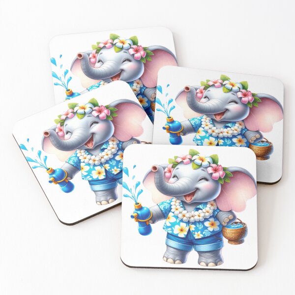 Item preview, Cute Thai Elephant Songkran Festival 04 designed and sold by CharlieDesings.