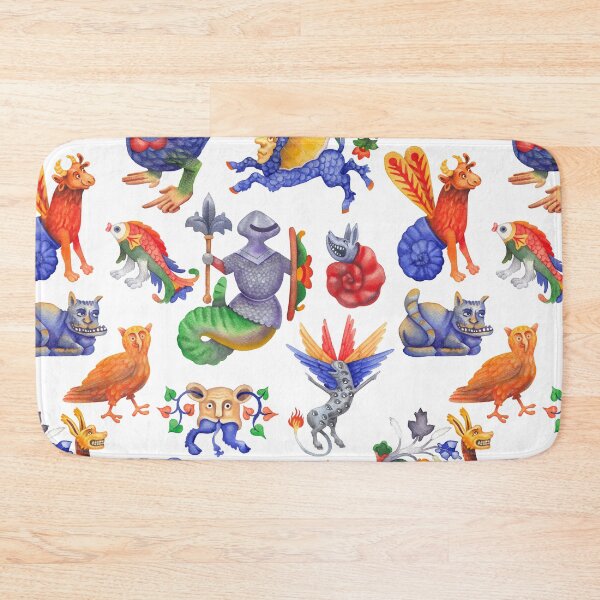Item preview, Watercolor creatures of a medieval bestiary designed and sold by Ekaterina Glazkova.