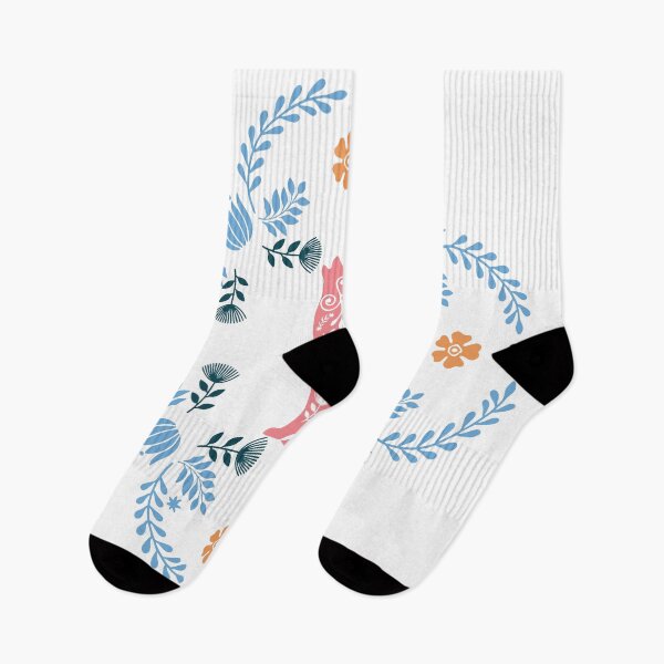 Item preview, A scandi inspired design of a wolf with Scandinavian style foliage designed and sold by Hillary Holt.