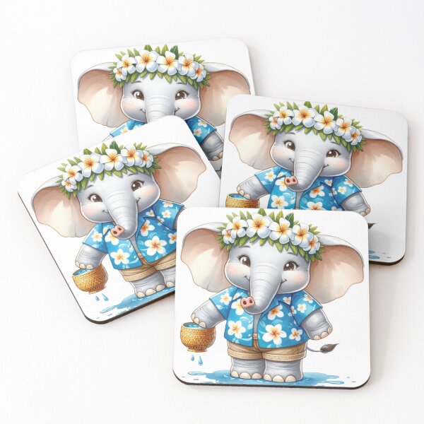 Item preview, Cute Thai Elephant Songkran Festival 06 designed and sold by CharlieDesings.