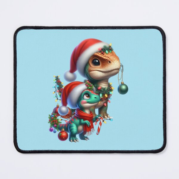 Item preview, Cute dinosaurs with christmas decorations, fantasy fun designed and sold by LoneAngel.