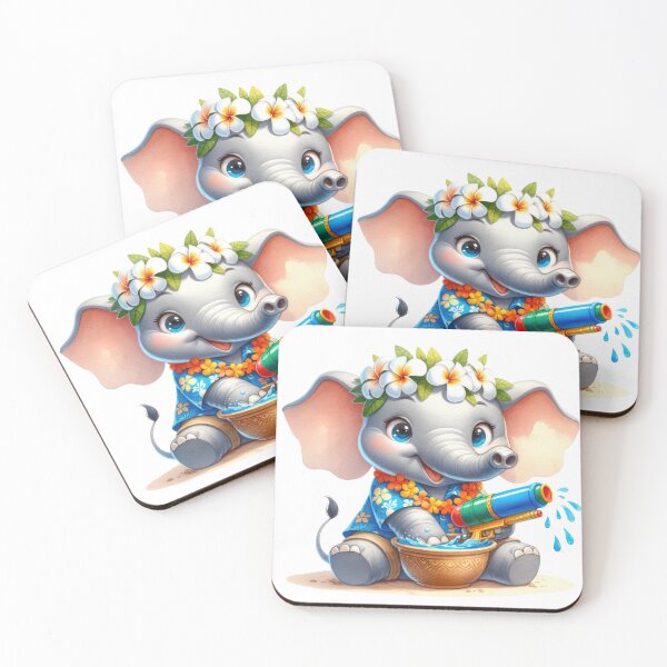 Item preview, Cute Thai Elephant Songkran Festival 07 designed and sold by CharlieDesings.