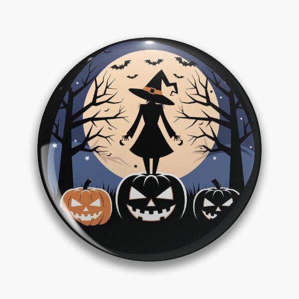 Artikelvorschau, Dunkle Hexe in einer Vollmondnacht, Halloween entworfen und verkauft von Agnes-Creative.