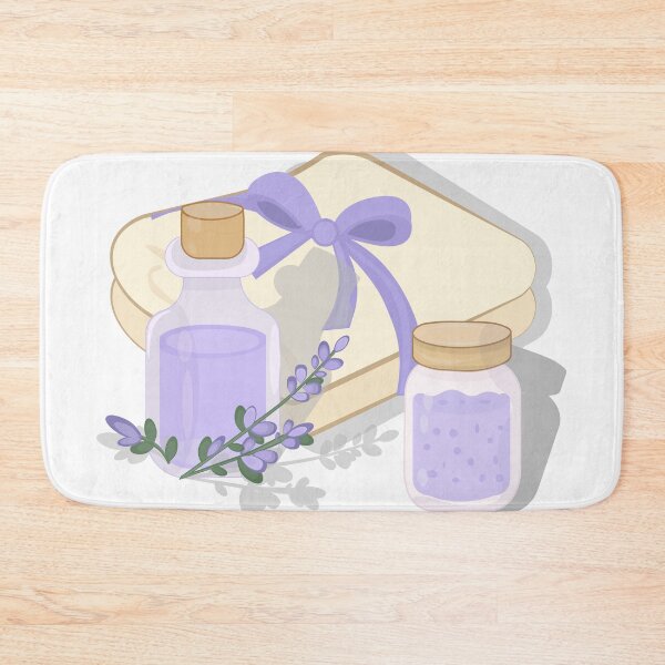 Item preview, Lavender Spa Essentials — Bottles, Towel and Flowers designed and sold by CheriTanya.