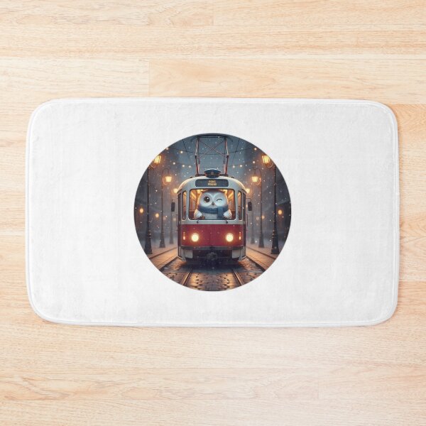 Item preview, Kawaii Owl Sledding • Letná Park Prague Castle Winter designed and sold by FixwellStudio.