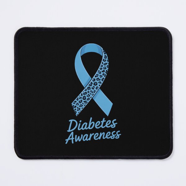 Item preview, In November We Wear Blue Diabetes Awareness Leopard Ribbon designed and sold by WalshDrawnLaugh.