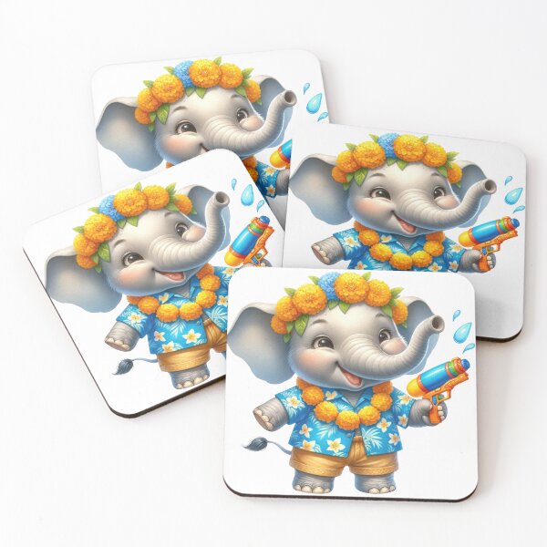 Item preview, Cute Thai Elephant Songkran Festival 12 designed and sold by CharlieDesings.