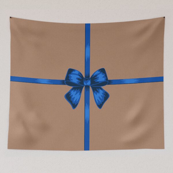 Item preview, Brown Paper Package Tied Up With a Blue Bow designed and sold by illucalliart.