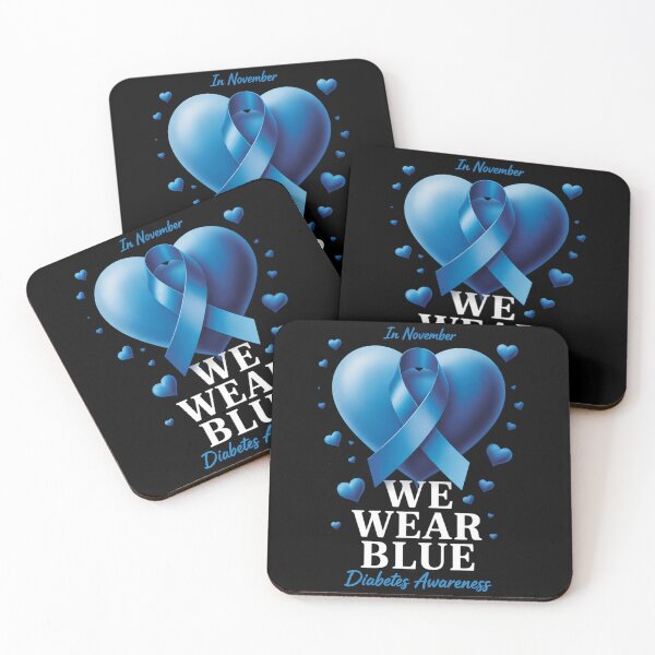 Item preview, In November We Wear Blue Diabetes Awareness Ribbon Heart designed and sold by WalshDrawnLaugh.