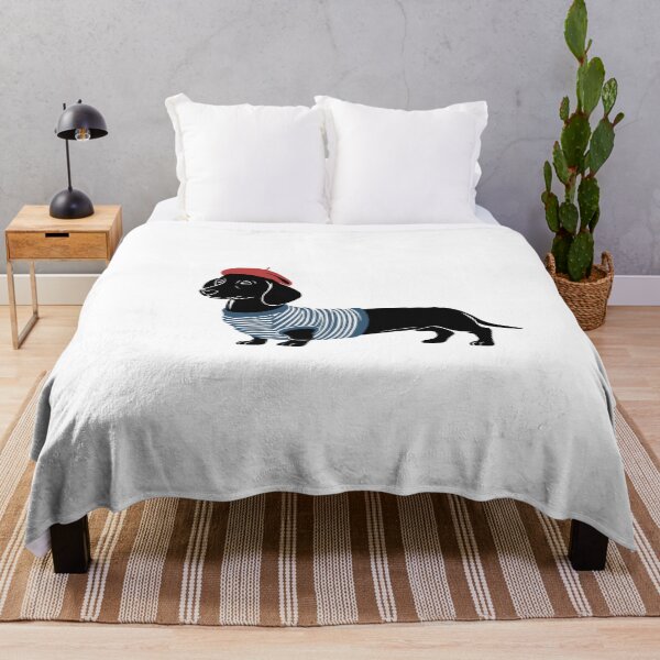 Item preview, Dachshund in Stripes and Beret designed and sold by jkrphoto.