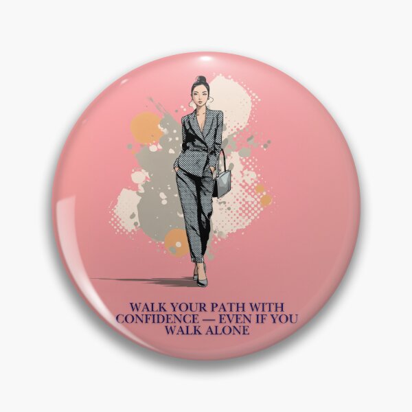 Item preview, Confident Business Woman Walking Alone — Minimalist Motivational Art Print designed and sold by Inkora-Art.
