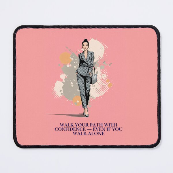 Item preview, Confident Business Woman Walking Alone — Minimalist Motivational Art Print designed and sold by Inkora-Art.