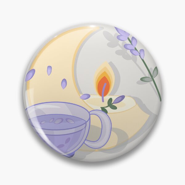 Item preview, Moon Candle and Lavender Tea — Cozy Night Illustration designed and sold by CheriTanya.