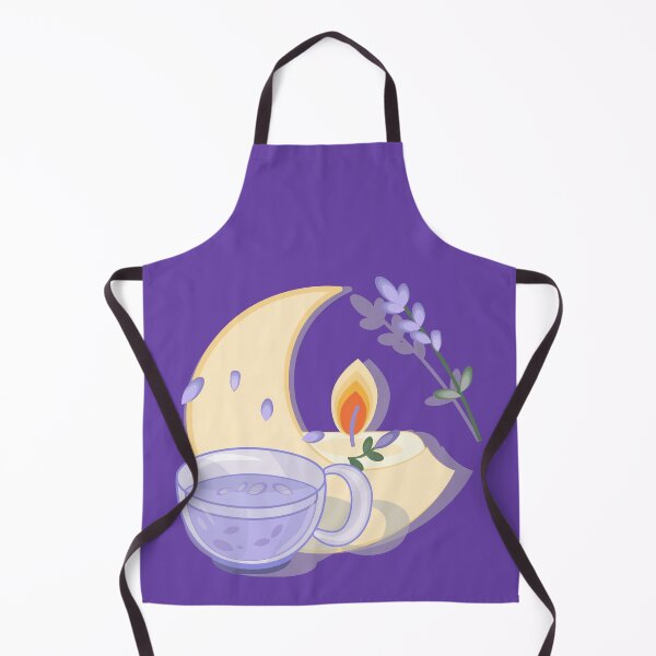 Item preview, Moon Candle and Lavender Tea — Cozy Night Illustration designed and sold by CheriTanya.