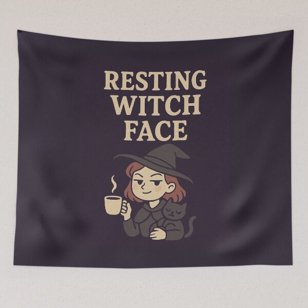 Item preview, Resting witch face designed and sold by Seenister Creepy&Cute.