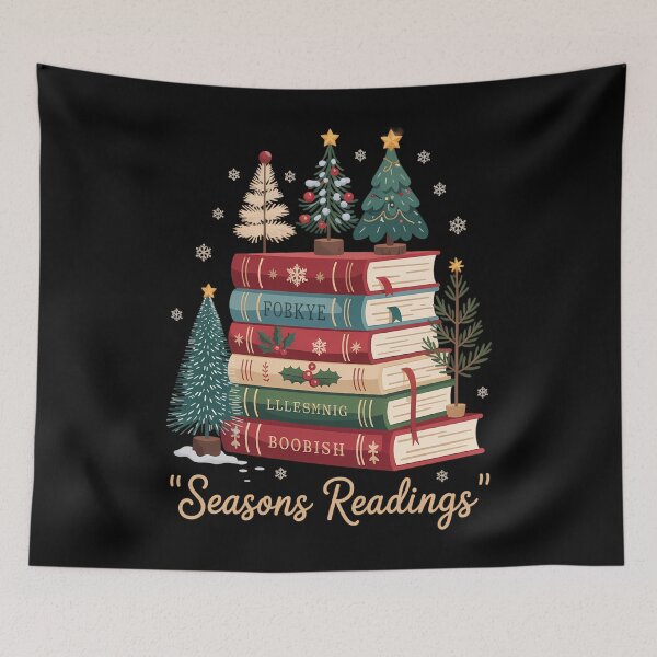 Item preview, Seasons Readings All Booked for Christmas Books designed and sold by WalshDrawnLaugh.