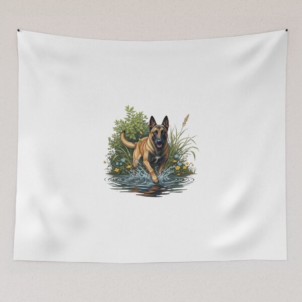 Item preview,  My Dear Friends, Merry Christmas,Working Herding Dog Breeds Art, Border Collie, Australian Shepherd, Belgian Malinois, Kangal, Old English Sheepdog , Dog Lover Gift, Realistic Canine Design designed and sold by chipmuckdesignn.