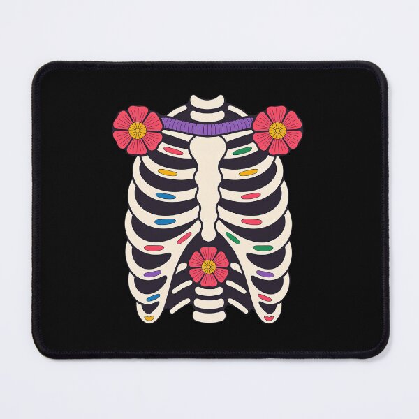 Item preview, Dia-de-Los-Muertos Floral Skeleton Rib Cage Day-of-The-Dead designed and sold by HaileyRobel.