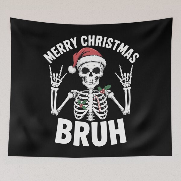 Item preview, Christmas Bruh Rocker Skeleton Funny Xmas designed and sold by WalshDrawnLaugh.