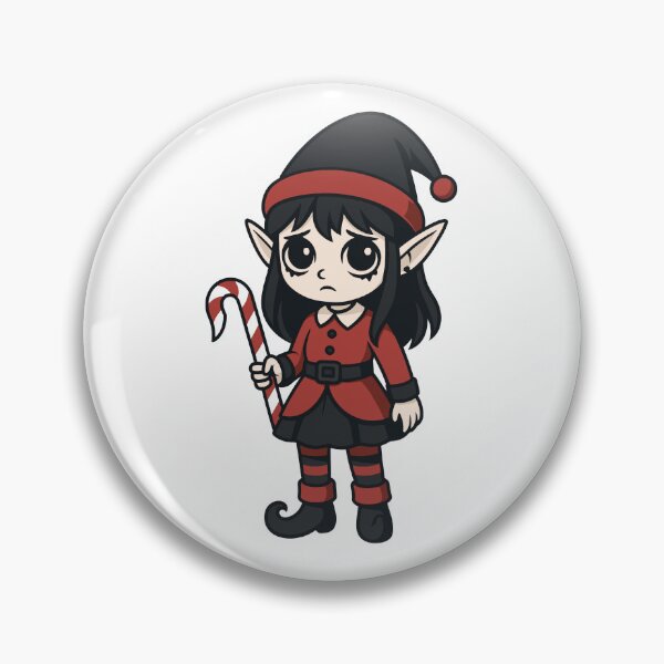 Item preview, Sad Gothic Elf – Creepy Cute Christmas Character designed and sold by Weasel Graphix.