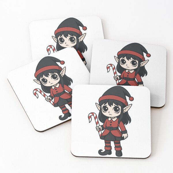 Item preview, Sad Gothic Elf – Creepy Cute Christmas Character designed and sold by Weasel Graphix.