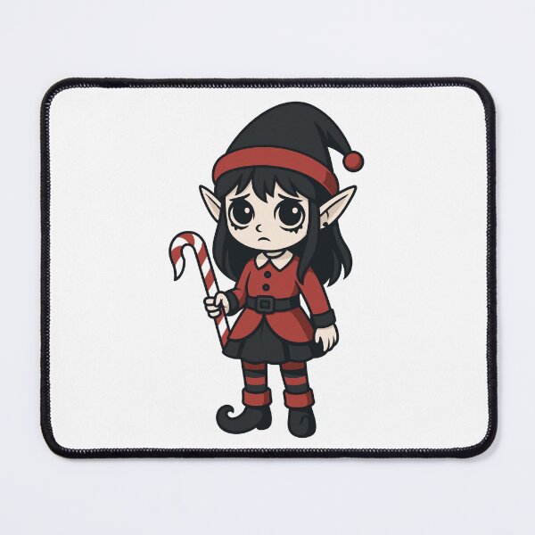 Item preview, Sad Gothic Elf – Creepy Cute Christmas Character designed and sold by Weasel Graphix.