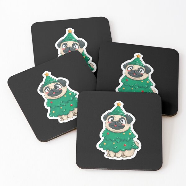 Item preview, Small Cute Pug Dressed As Christmas Tree Desing designed and sold by kndzxf.