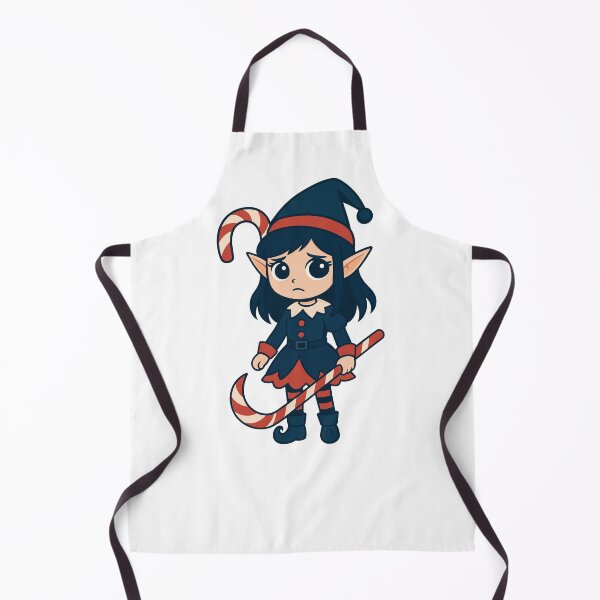 Item preview, Goth Elf with Candy Cane – Creepy Cute Christmas Vector designed and sold by Weasel Graphix.