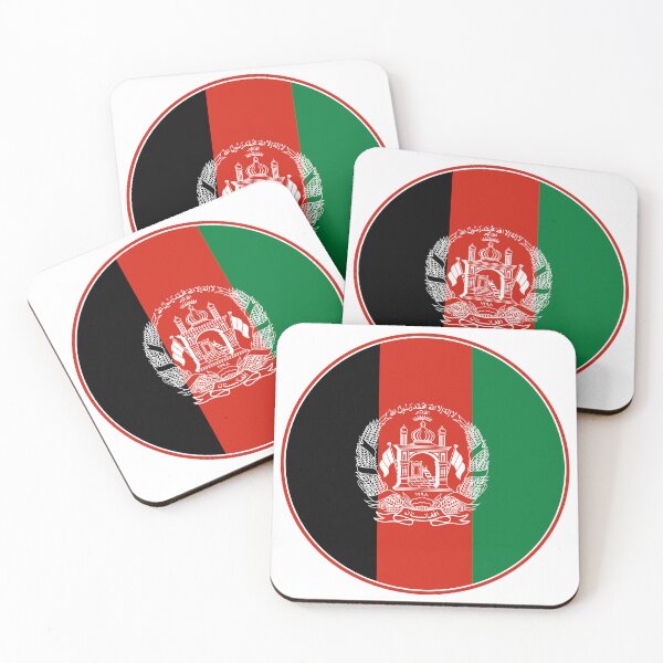 Item preview, Afghanistan National Flag Round Emblem designed and sold by NTGUILTY.