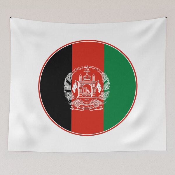 Item preview, Afghanistan National Flag Round Emblem designed and sold by NTGUILTY.