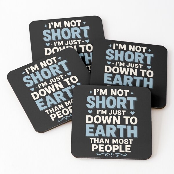 Item preview, I'm Not Short I'm Just More Down to Earth Funny Sarcastic designed and sold by Jaanussar.