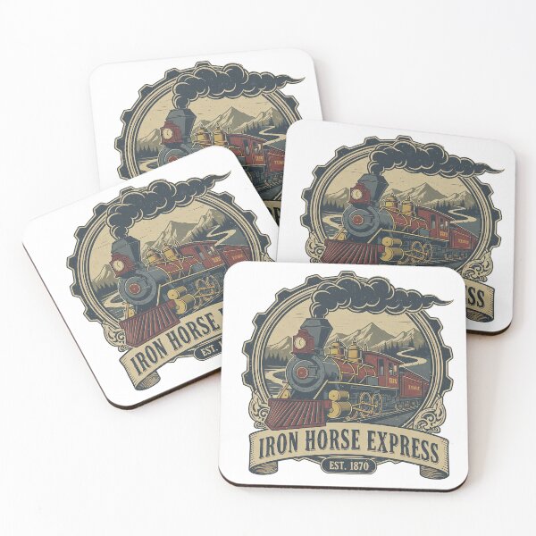 Item preview, Iron Horse Express | Vintage Train Railroad Logo Art designed and sold by TheArtForge.