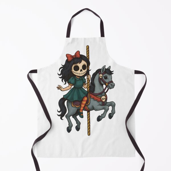 Item preview, Creepy Cute Carousel Girl – Gothic Horror Art designed and sold by Weasel Graphix.