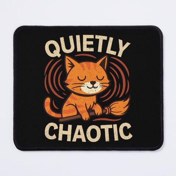 Item preview, Quietly Chaotic | Cute Cat Artwork designed and sold by Weasel Graphix.