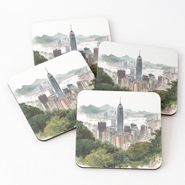 Item preview, HongKong Skyline with Kowloon Waterfront designed and sold by PomandLeo.