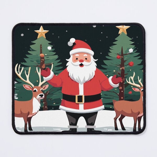 Item preview, Santa Claus with his reindeer designed and sold by Doniia.