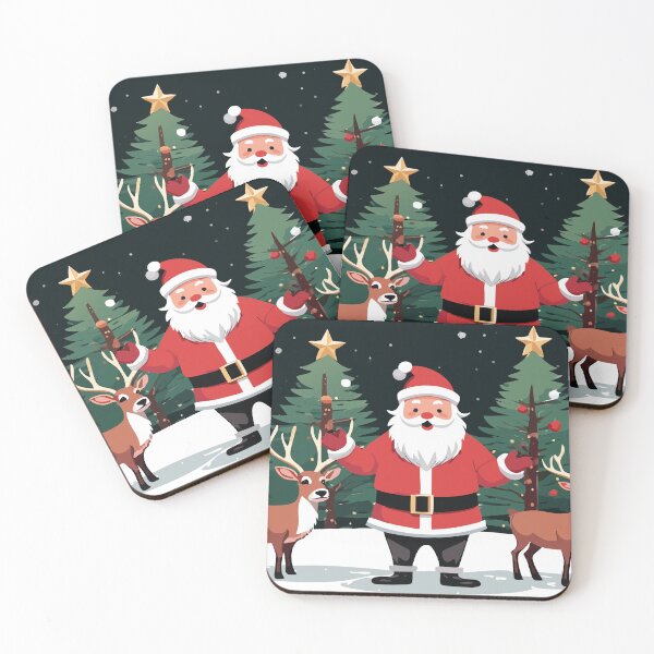 Item preview, Santa Claus with his reindeer designed and sold by Doniia.