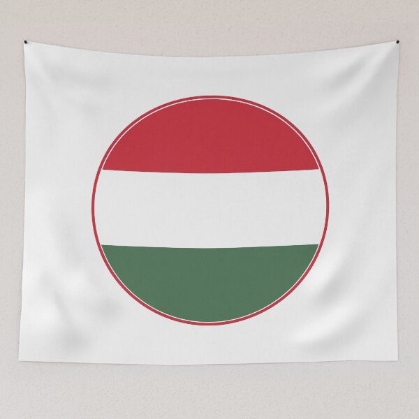 Item preview, Hungary Flag Round Design designed and sold by NTGUILTY.
