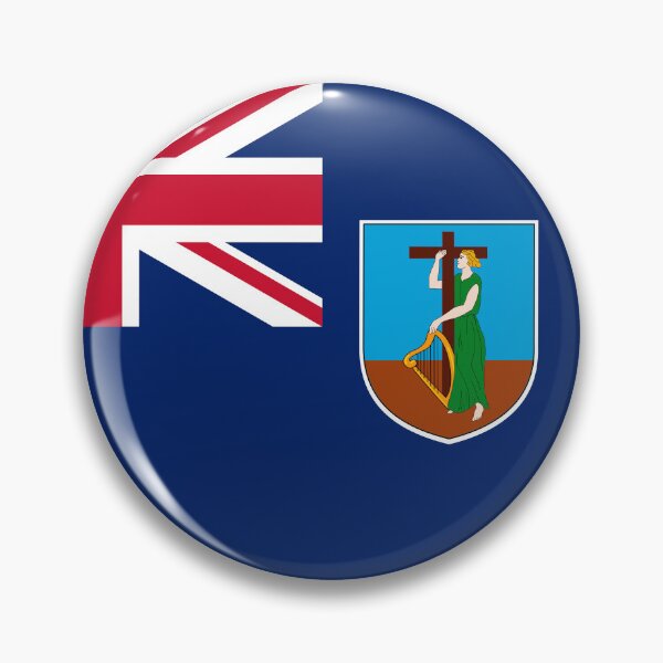 Artikelvorschau, Montserrat Flagge rundes Design entworfen und verkauft von NTGUILTY.