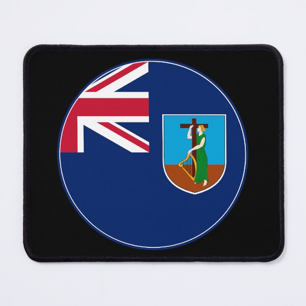 Item preview, Montserrat Flag Round Design designed and sold by NTGUILTY.