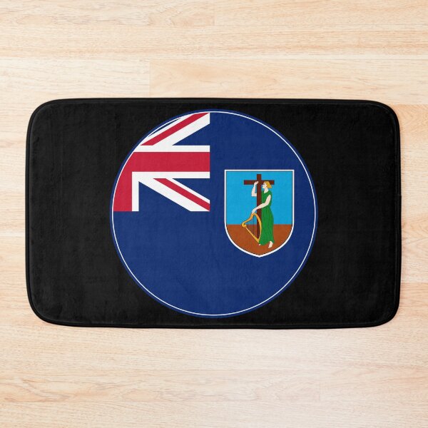 Item preview, Montserrat Flag Round Design designed and sold by NTGUILTY.