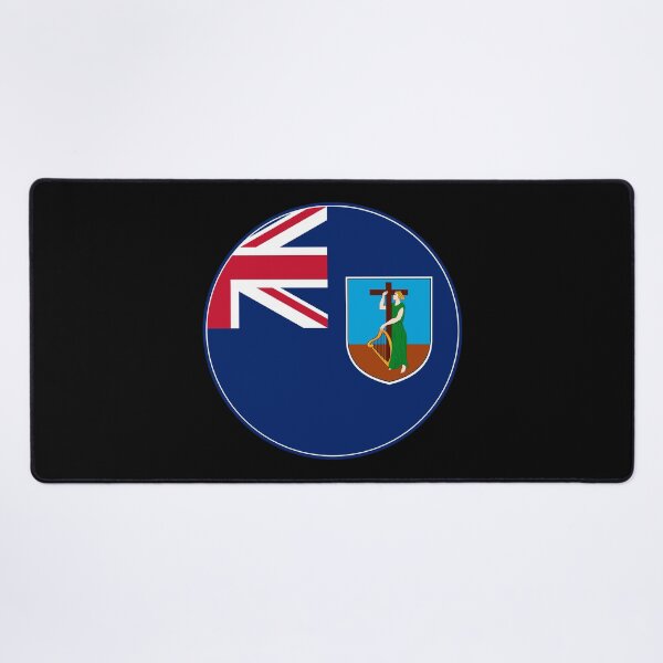 Item preview, Montserrat Flag Round Design designed and sold by NTGUILTY.