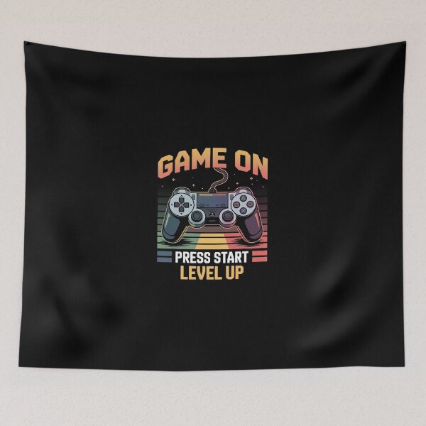 Item preview, Game On Press Start Level Up  designed and sold by dainegilbert.