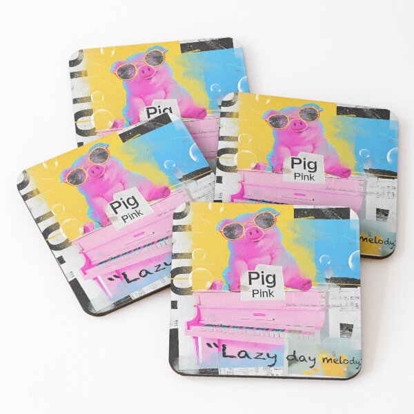 Item preview, Pig Pink - Lazy Day Melody designed and sold by joycrysstudio.