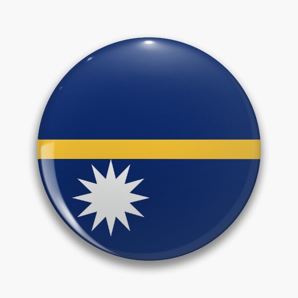 Item preview, Nauru Flag Round Design designed and sold by NTGUILTY.