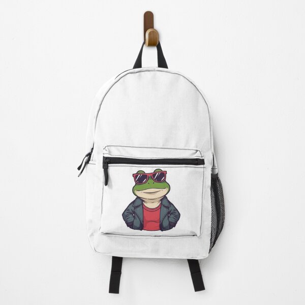Item preview, Cool Portland Frog Sticker | Funny Frog with Red Sunglasses & Leather Jacket | Retro Streetwear Design designed and sold by ZYNORAworld.