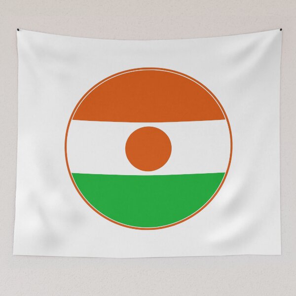 Item preview, Niger Flag Round Design designed and sold by NTGUILTY.